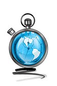 Globe in stopwatch