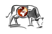 Earth inside of cow