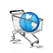 Globe in shopping cart