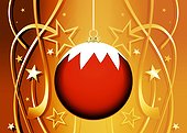 Christmas ornament on festive background