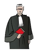 Illustration of male judge