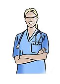 Illustration of female nurse