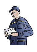 Illustration of a mailman