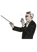 Illustration of a musical conductor