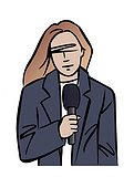 Illustration of TV reporter
