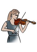 Illustration of a female violinist