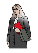 Illustration of female judge