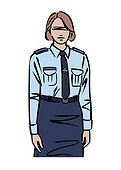 Illustration of female police officer