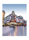 Illustration of Le Grand Rex cinema in Paris, France