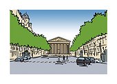 Illustration of La Madeleine, Paris, France