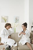 Attractive women relaxing in spa