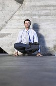 Businessman Practicing Yoga