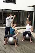 People Exercising with Exercise Balls
