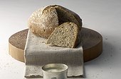 Loaf of Bread on Cutting Board