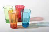 Four Colorful Drinking Glasses