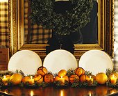Oranges Studded with Cloves Accent a Holiday Display