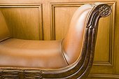 Detail of Elegant Leather Bench