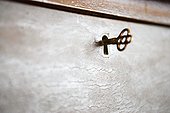 Detail of Key in Lock on Box