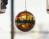 Christmas Ornament Decorated with City Skyline
