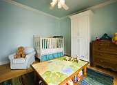 Nursery Room with Blue Walls