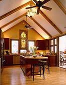 Kitchen with Vaulted Ceiling