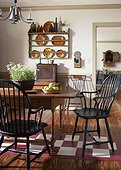 Windsor-style Chairs at Dining Table