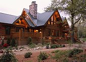Large Log Home with Standing Seam Metal Roof