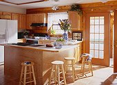 Kitchen with Wooden Cabinetry