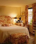 Coordinating Toile de Jouy Fabrics in Traditional Bedroom