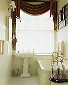 Traditional Bathroom with White Tile