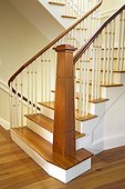 Hardwood Treads on Stairway
