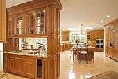 Traditional Kitchen with Wooden Cabinets