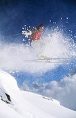Skier Jumping off Ledge