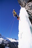 Ice Climber Rappelling