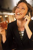 woman drinking coffee in a restaurant