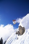 Skier jumping