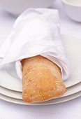 Baguette Wrapped in a Napkin
