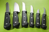 Sharp knives in a row