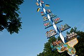 Maypole on Viktualienmarkt, Munich, Bavaria, Germany