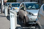 Electric car sharing service Autolib, Paris, France