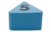 Number 5 in a triangular shape block