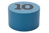Number 10 in a circular shape block