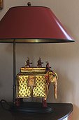 Golden elephant and table lamp