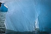 Close up of an iceberg from McBride Glacier in Muir Inlet, Glacier Bay National Park & Preserve, Southeast Alaska, Summer