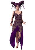 3d Fantasy Witch Woman In Purple