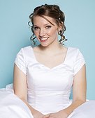 Portrait of young bride, studio shot