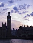 UK, London, Skyline with Big Ben at dusk