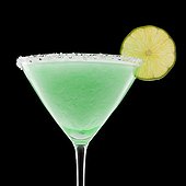 Close-up of cocktail against black background