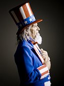 Studio portrait of Uncle Sam