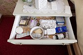 Medicine in nightstand drawer